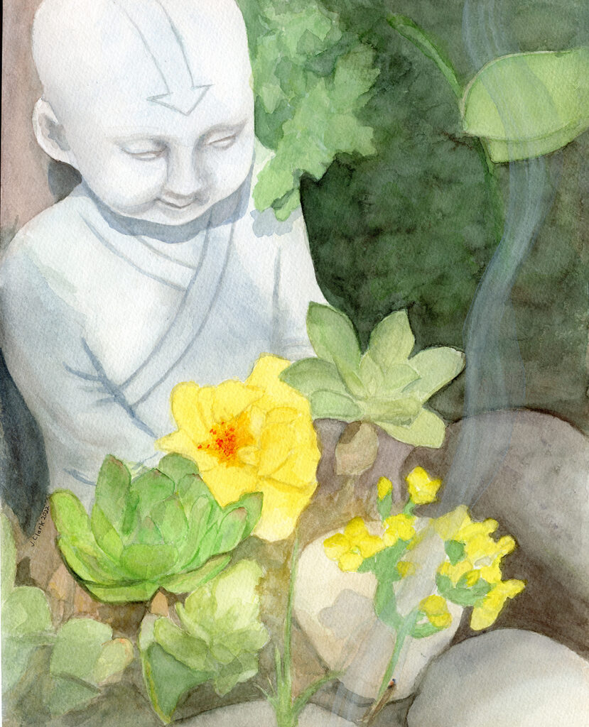 Joan Clark, Aan Garden Buddha