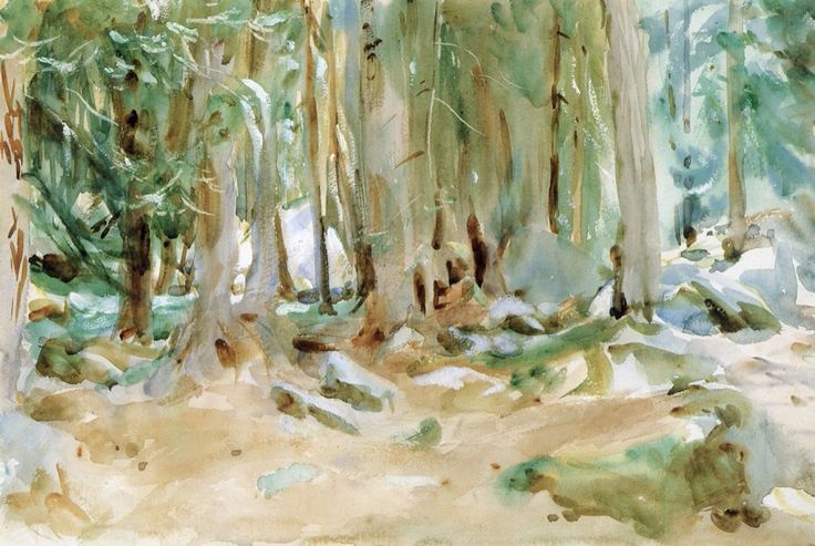 John Singer Sargent Forest Scene